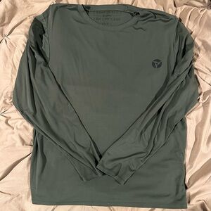 It Works! Branded Olive Green Long Sleeve Sleeve Dri Fit Crew Neck